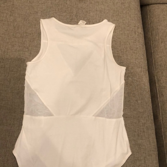 H&M white mesh cutout body suit - Picture 3 of 7